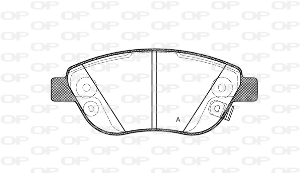 Kit de plaquettes de frein, frein à disque OPEN PARTS BPA0859.32