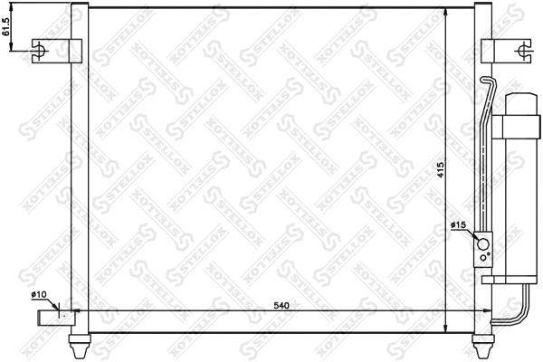 Refroidisseur d'air de suralimentation STELLOX 10-40173-SX