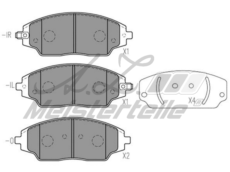 Kit de plaquettes de frein, frein à disque A.Z. Meisterteile AZMT-44-022-1740