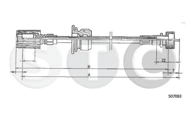 Câble flexible de commande de compteur STC T481222