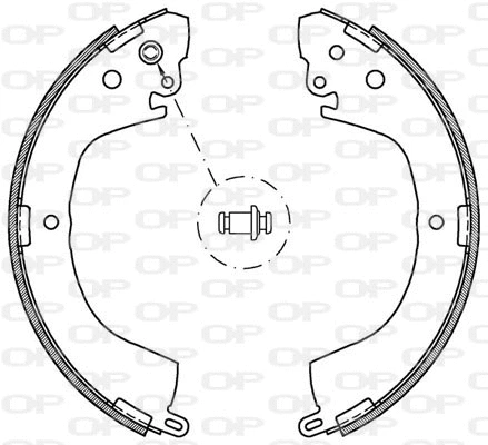 Jeu de mâchoires de frein OPEN PARTS BSA2057.00