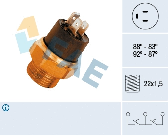 Interrupteur de température, ventilateur de radiateur FAE 37800