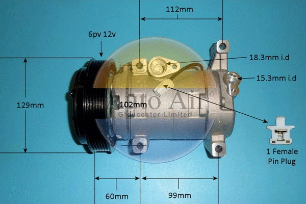 Compresseur, climatisation AUTO AIR GLOUCESTER 14-0249P