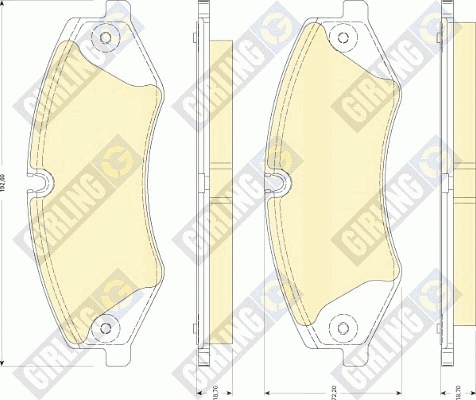 Kit de plaquettes de frein, frein à disque GIRLING 6118251