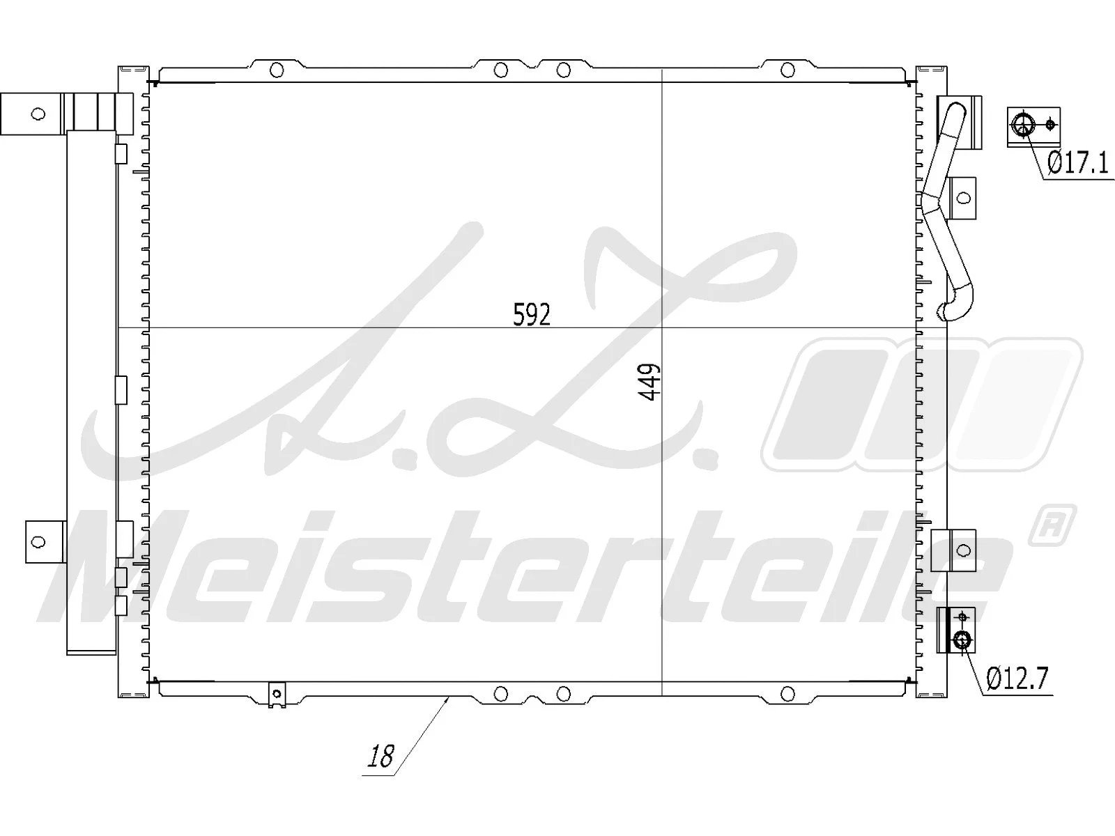 Condenseur, climatisation A.Z. Meisterteile AZMT-45-030-1165