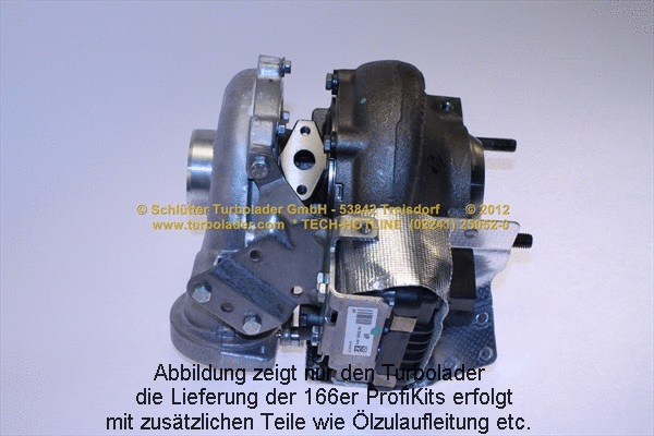 Turbocompresseur, suralimentation SCHLÜTTER TURBOLADER 166-00930