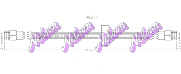 Flexible de frein KAWE H6677