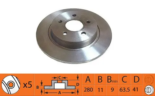 Disque de frein SB BR51114