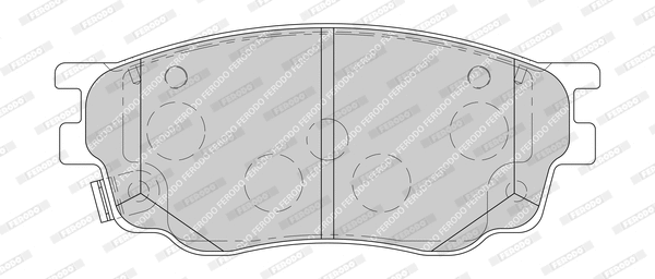 Kit de plaquettes de frein, frein à disque FERODO FDB1707-D