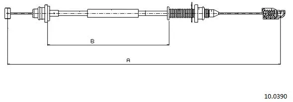 Câble d'accélération CABOR 10.0390