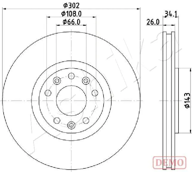 Disque de frein ASHIKA 60-00-0635C