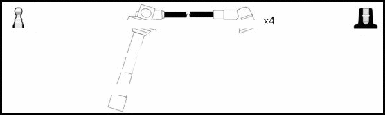 Kit de câbles d'allumage LEMARK HOES980