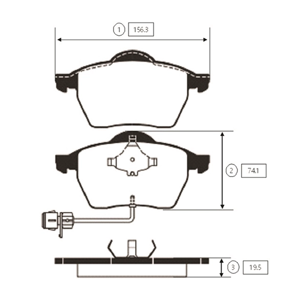 Kit de plaquettes de frein, frein à disque CTR GK1253