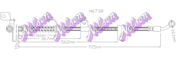 Flexible de frein KAWE H6738