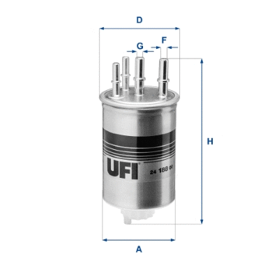 Filtre à carburant UFI 24.188.00