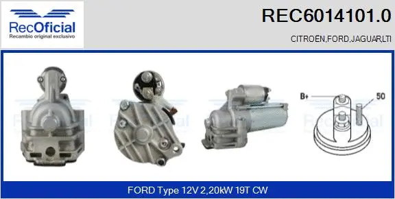 Démarreur RECOFICIAL REC6014101.0
