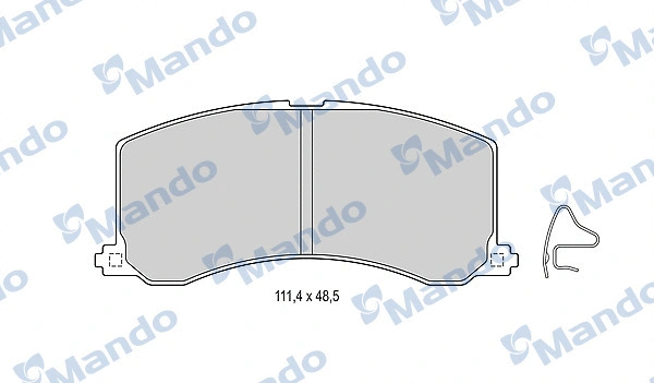 Kit de plaquettes de frein, frein à disque MANDO MBF015834
