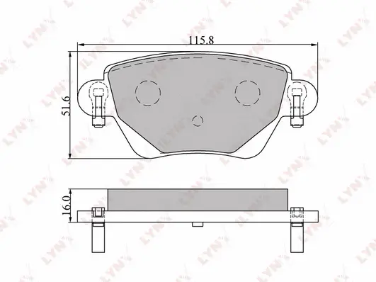 Kit de plaquettes de frein, frein à disque LYNXAUTO BD-3007