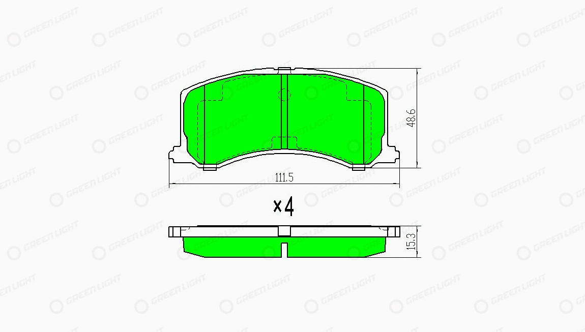 Kit de plaquettes de frein, frein à disque Automotive Adriado GLBP0319