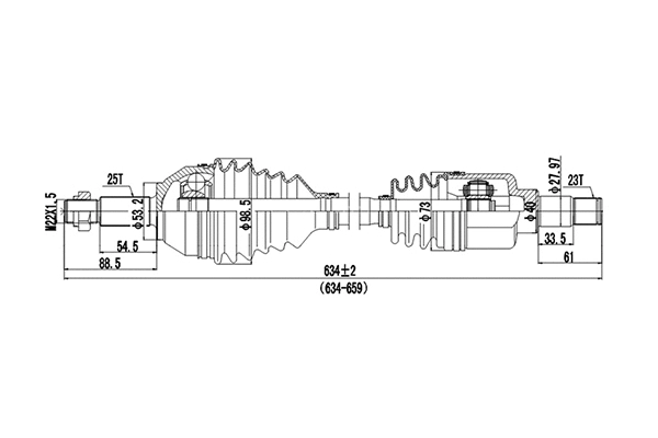 Arbre de transmission DYNAMATRIX DDS218042