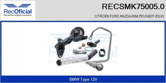 Kit de montage, compresseur RECOFICIAL RECSMK75005.0