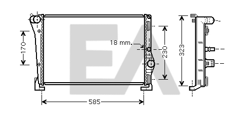 Radiateur, refroidissement du moteur EACLIMA 31R40021