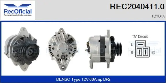 Alternateur RECOFICIAL REC2040411.0