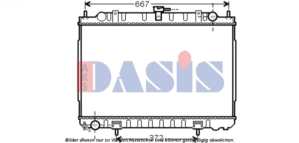 Radiateur, refroidissement du moteur AKS DASIS 070122N