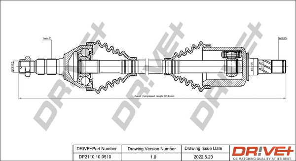 Arbre de transmission Dr!ve+ DP2110.10.0510