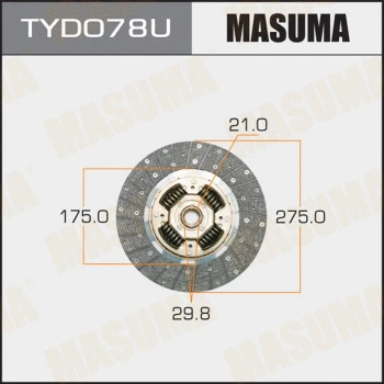 Disque d'embrayage MASUMA TYD078U