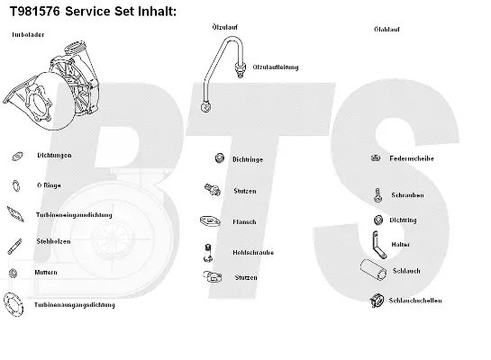 Turbocompresseur, suralimentation BTS Turbo T981576