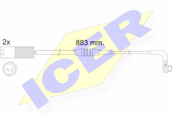 Contact d'avertissement, usure des plaquettes de frein ICER 610480 E C