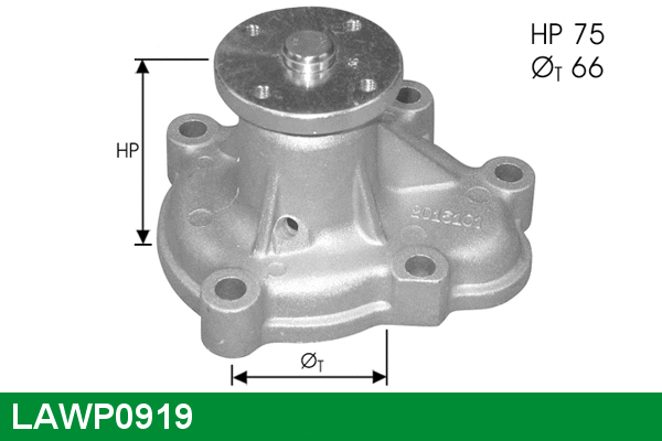 Pompe à eau, refroidissement du moteur LUCAS LAWP0919
