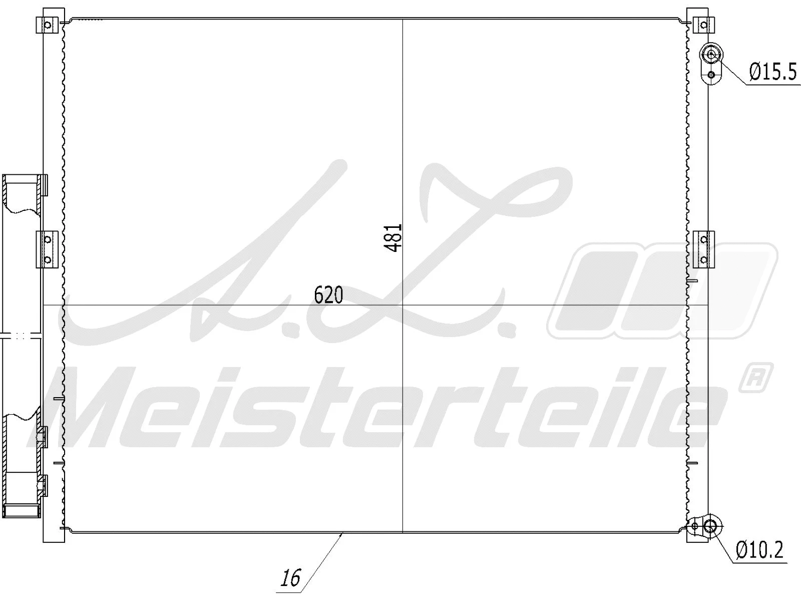 Condenseur, climatisation A.Z. Meisterteile AZMT-45-030-1489