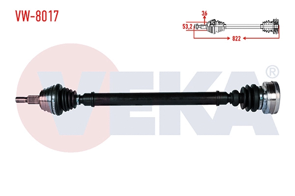 Arbre de transmission VEKA VW-8017