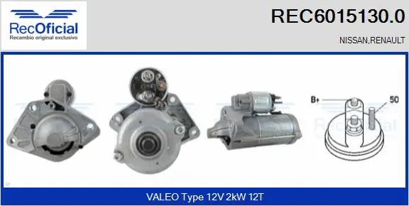 Démarreur RECOFICIAL REC6015130.0