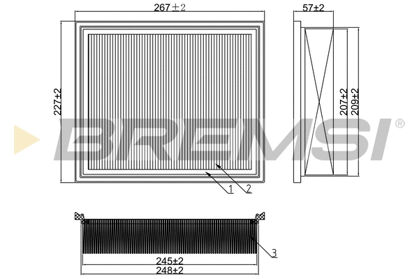 Filtre à air BREMSI FA1378