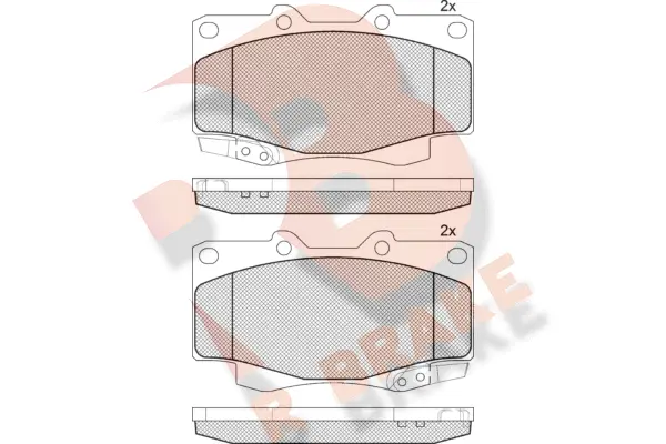 Kit de plaquettes de frein, frein à disque R BRAKE RB1007-208