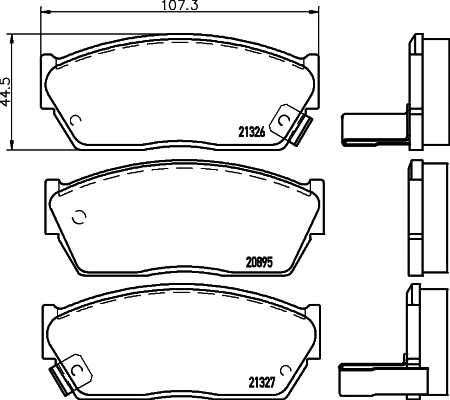 Kit de plaquettes de frein, frein à disque MINTEX MDB1244