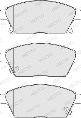 Kit de plaquettes de frein, frein à disque NECTO FD7456A