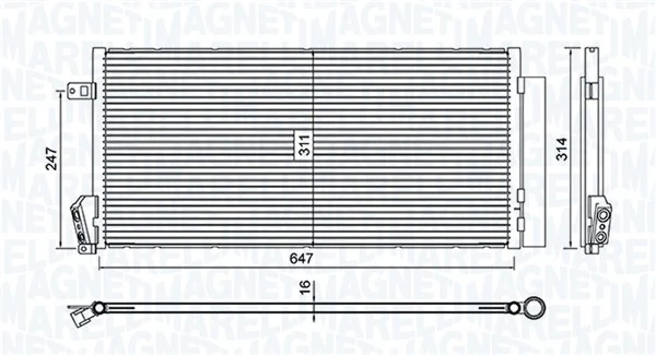 Condenseur, climatisation MAGNETI MARELLI 350203619000
