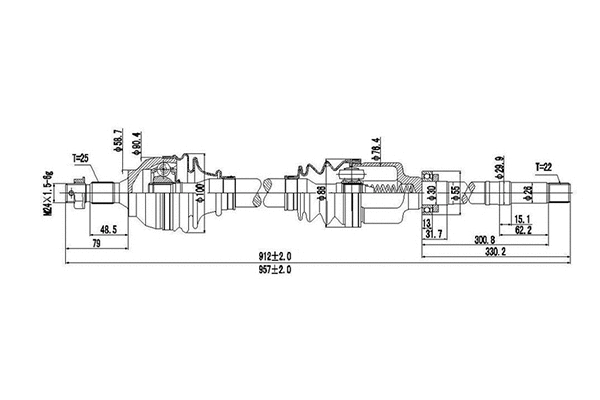Arbre de transmission DYNAMATRIX DDS245113