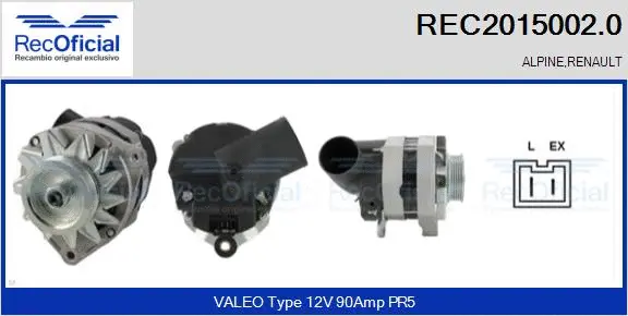 Alternateur RECOFICIAL REC2015002.0