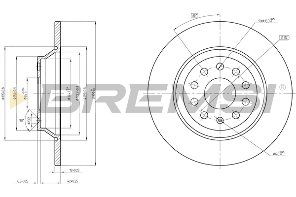 Disque de frein BREMSI CD8506S