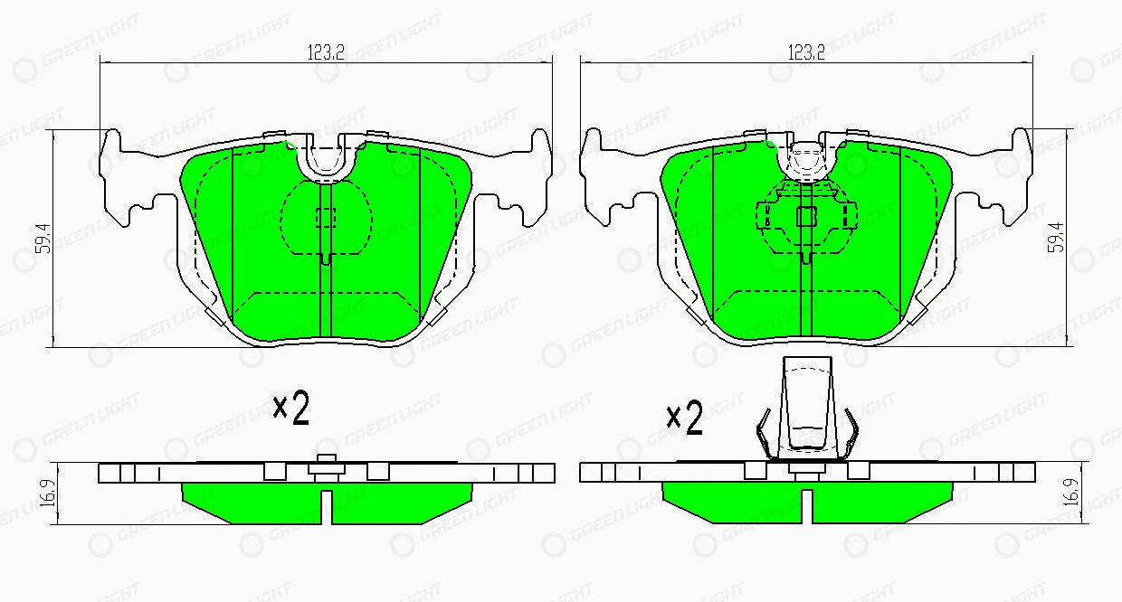 Kit de plaquettes de frein, frein à disque Automotive Adriado GLBP0347