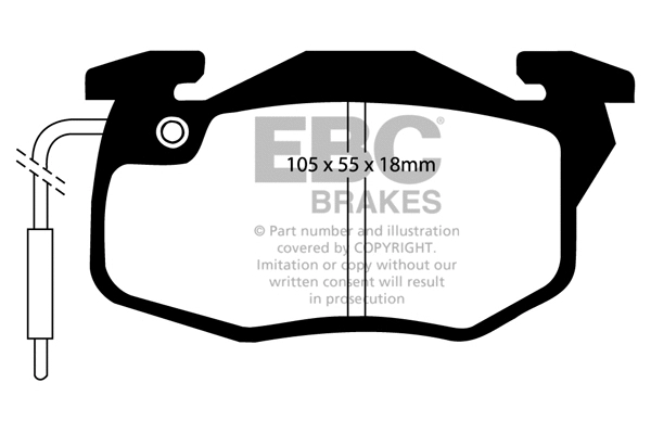 Kit de plaquettes de frein, frein à disque EBC Brakes DP5545NDX