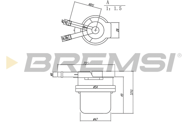 Filtre à carburant BREMSI FE1889