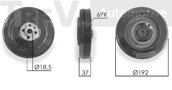 Poulie, vilebrequin TREVI AUTOMOTIVE PC1011