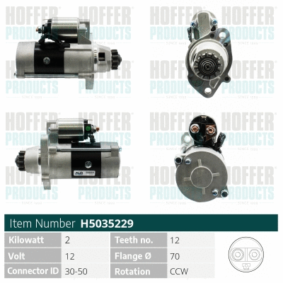 Démarreur HOFFER H5035229