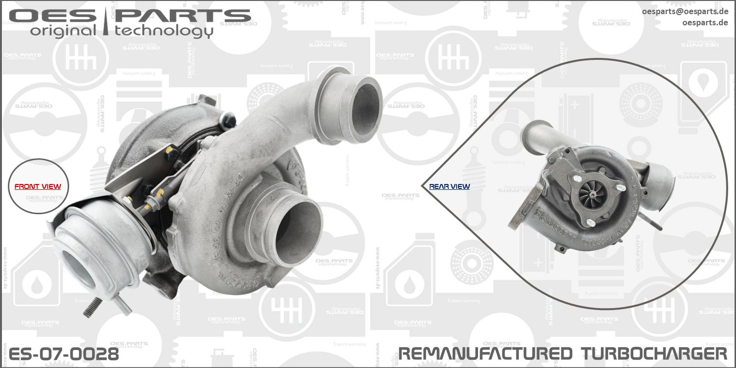 Turbocompresseur, suralimentation OES PARTS ES-07-0028